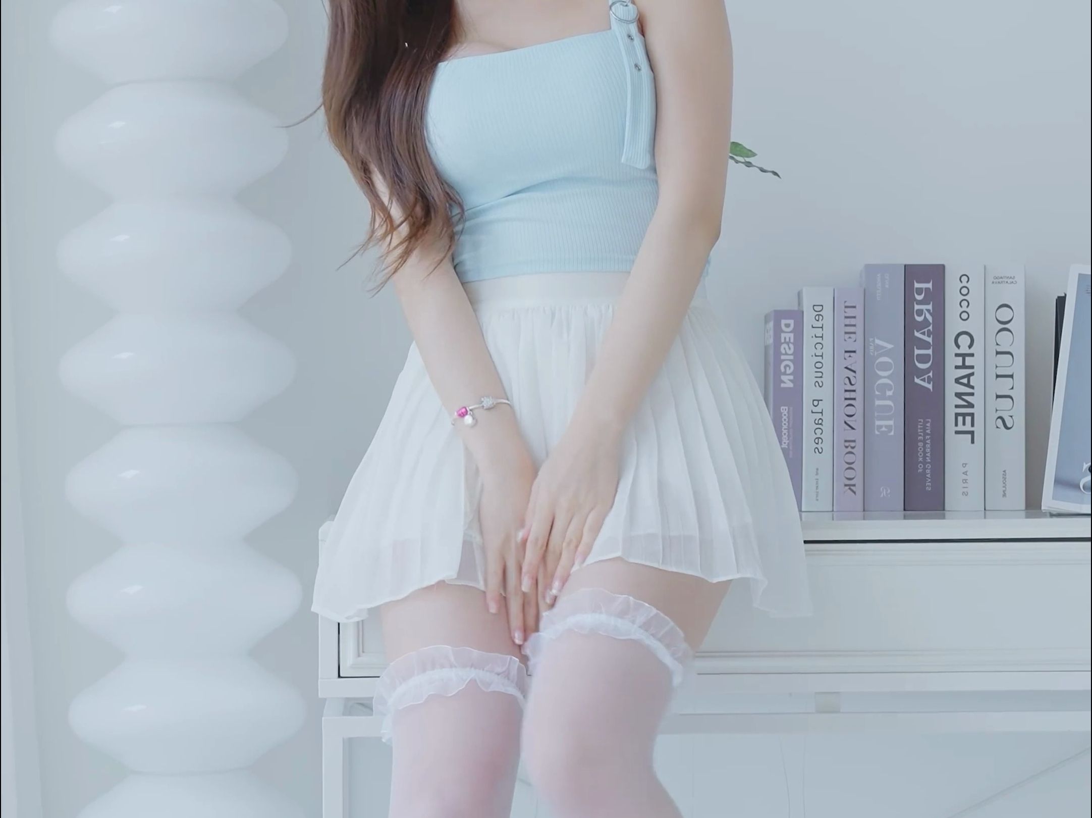 Miss Rose's Lace Skirt & Knee High Socks Outfit