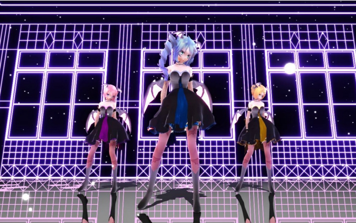 【mmd】 tda succubus miku&luka&rin·让其响彻