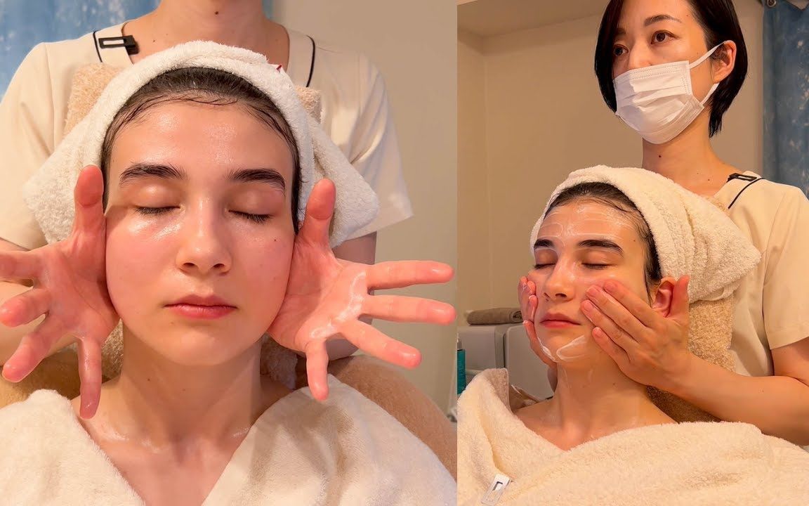 【沉浸式化妆】我在日本横滨接受了高级面部按摩