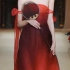 红色中国风仙女裙太美了，惊艳全场
