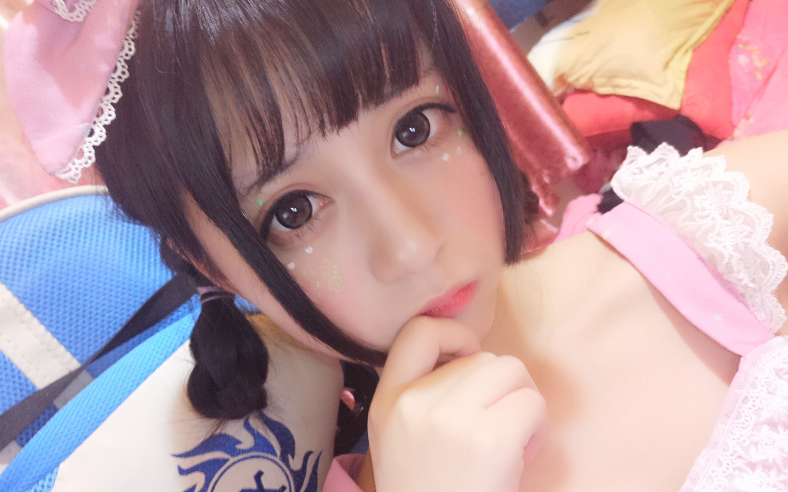 大眼萌妹妆,可以当lo妆用.