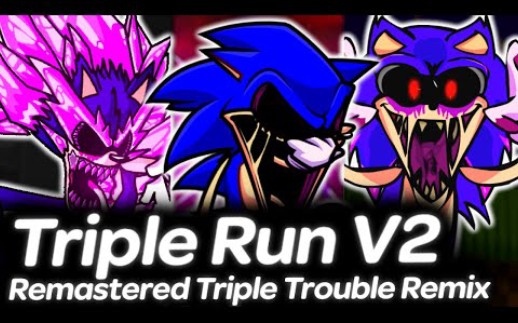 Vs Sonic.exe Triple Run V2 Remastered | Friday Night Funkin'