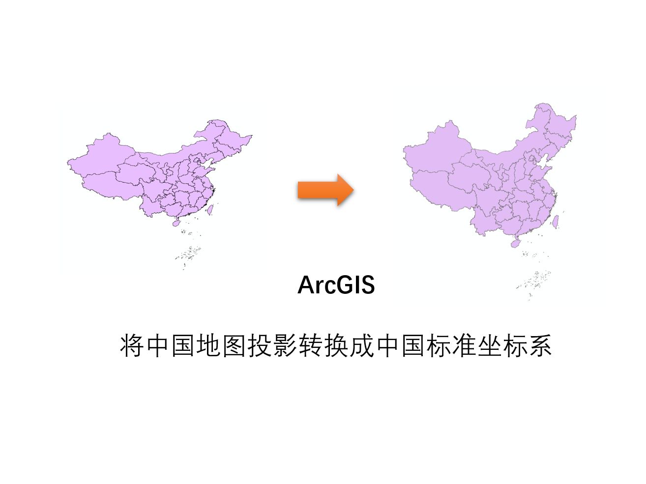 ArcGIS | 将中国地图投影转换成中国标准坐标系：阿尔伯斯投影正轴(等积割圆锥投影)