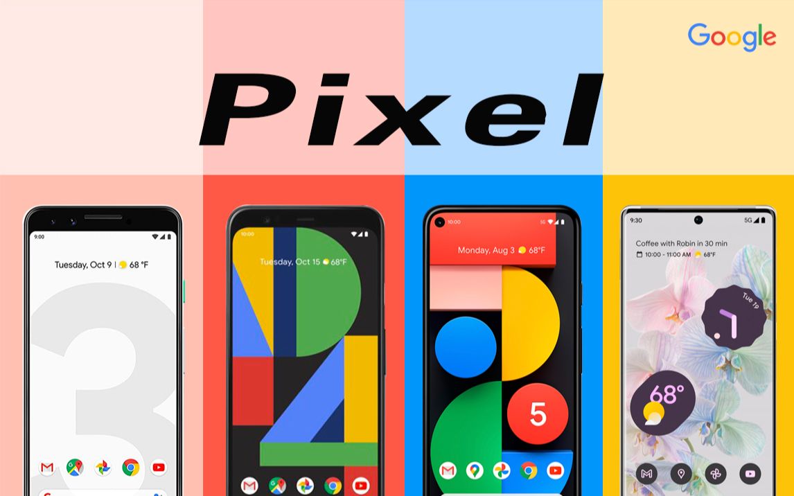 谷歌Pixel系列手机经典回顾，从谷歌Pixel到Pixel6pro,有你用过的吗？