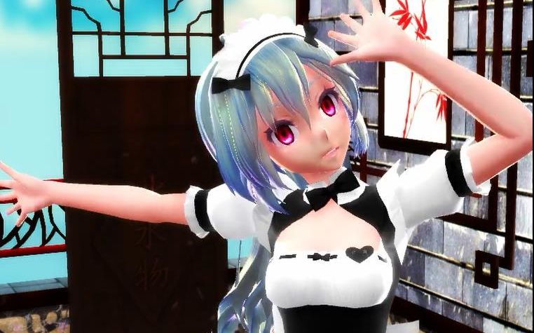 【mmd】tda白丝miku萝莉女仆deep blue town_mmd·3d