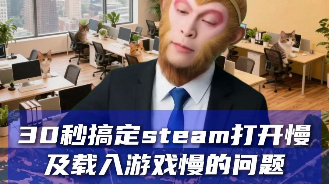 30秒搞定steam打开慢及载入游戏慢的问题