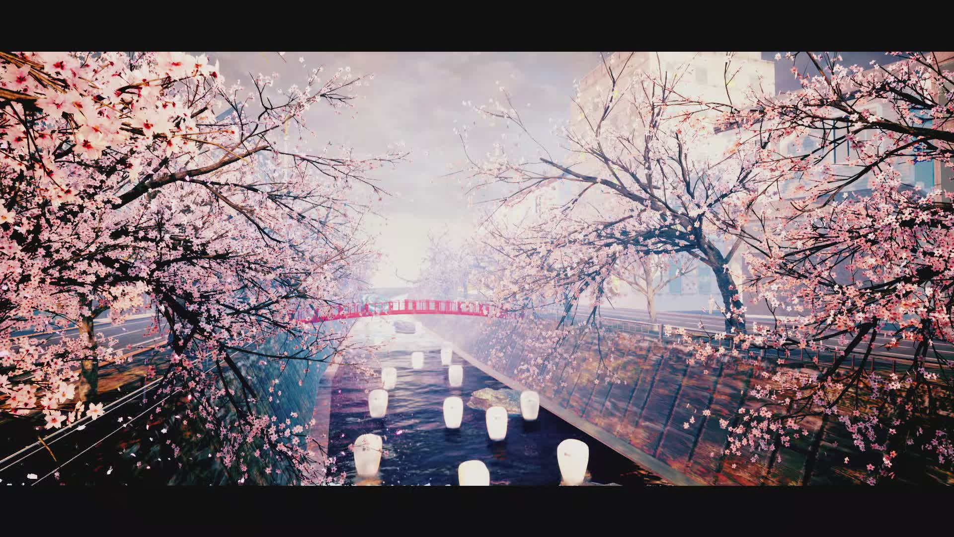 樱花场景,ue4测试短片