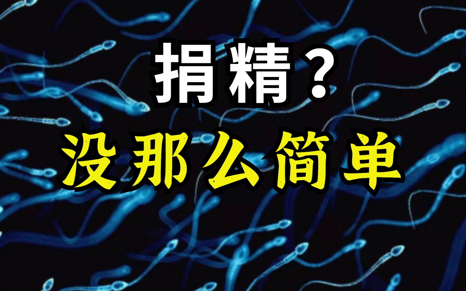 为什么倡议捐精?你符合要求吗?愿意捐吗?捐精没那么简单!哔哩哔哩bilibili