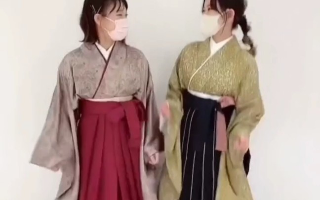 樱花妹和服(袴)赏哔哩哔哩bilibili