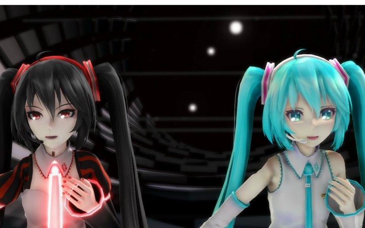【mmd】初音&杂音 rather be