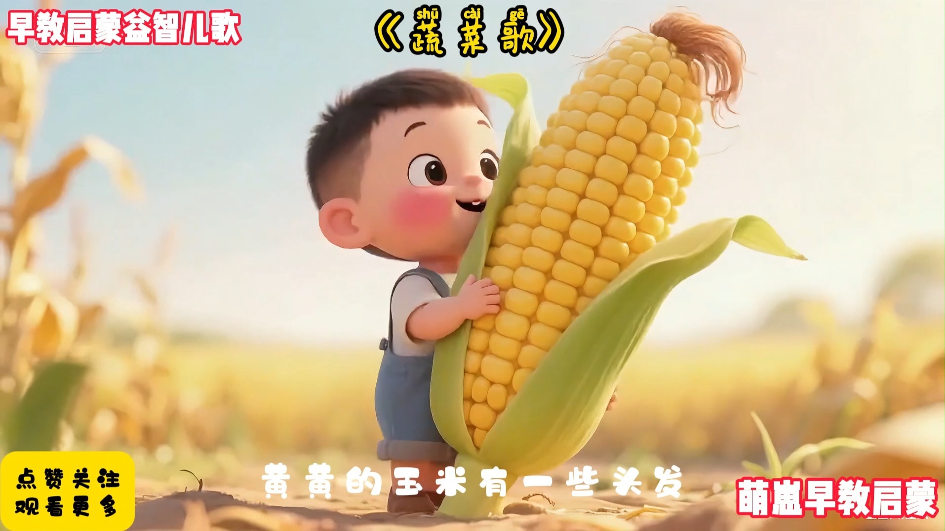 儿歌300首连续播放《蔬菜歌》完整版早教儿歌动画最火AI视频宝宝爱看