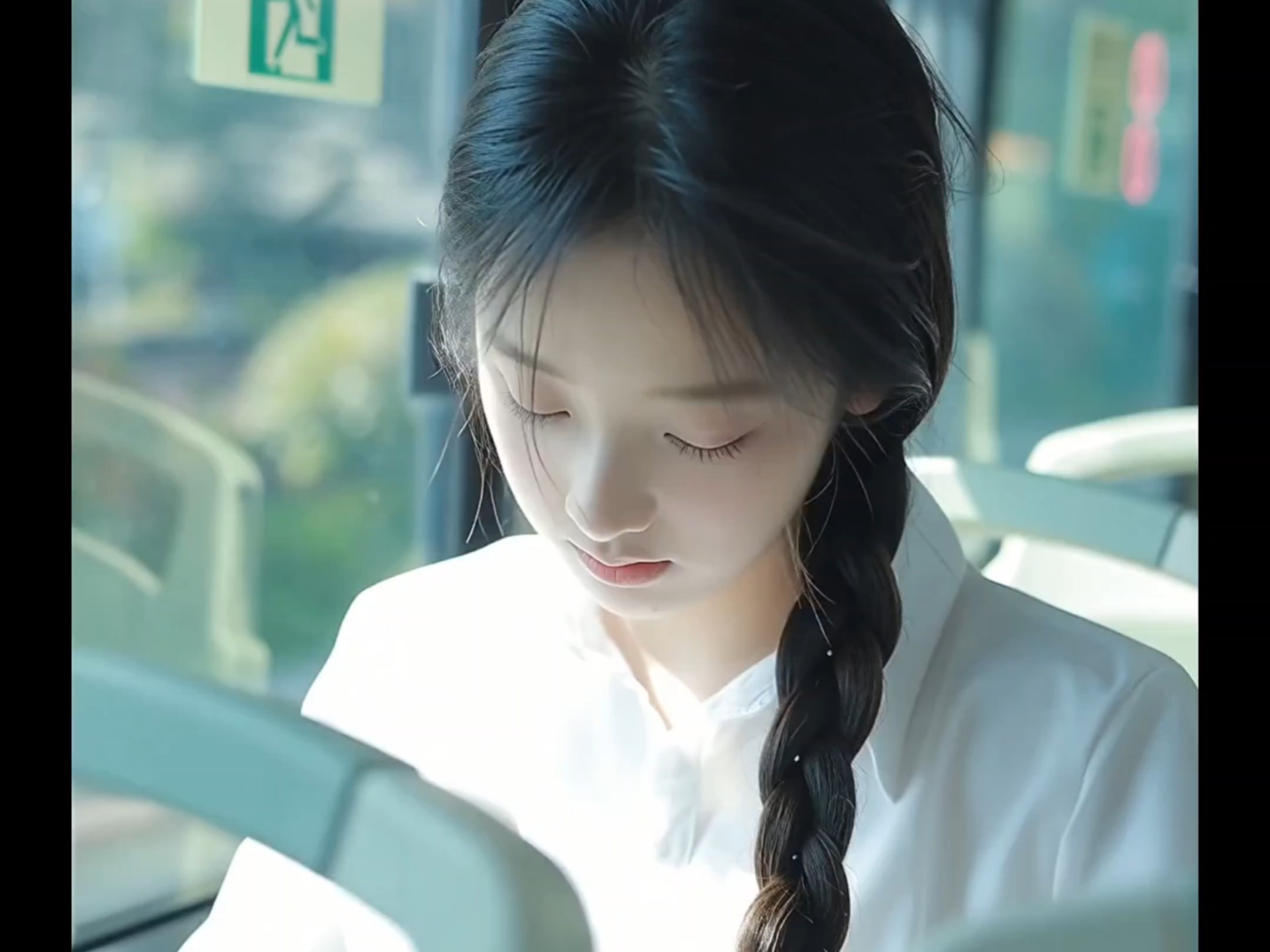 AI制作 在公交车上邂逅小姐姐