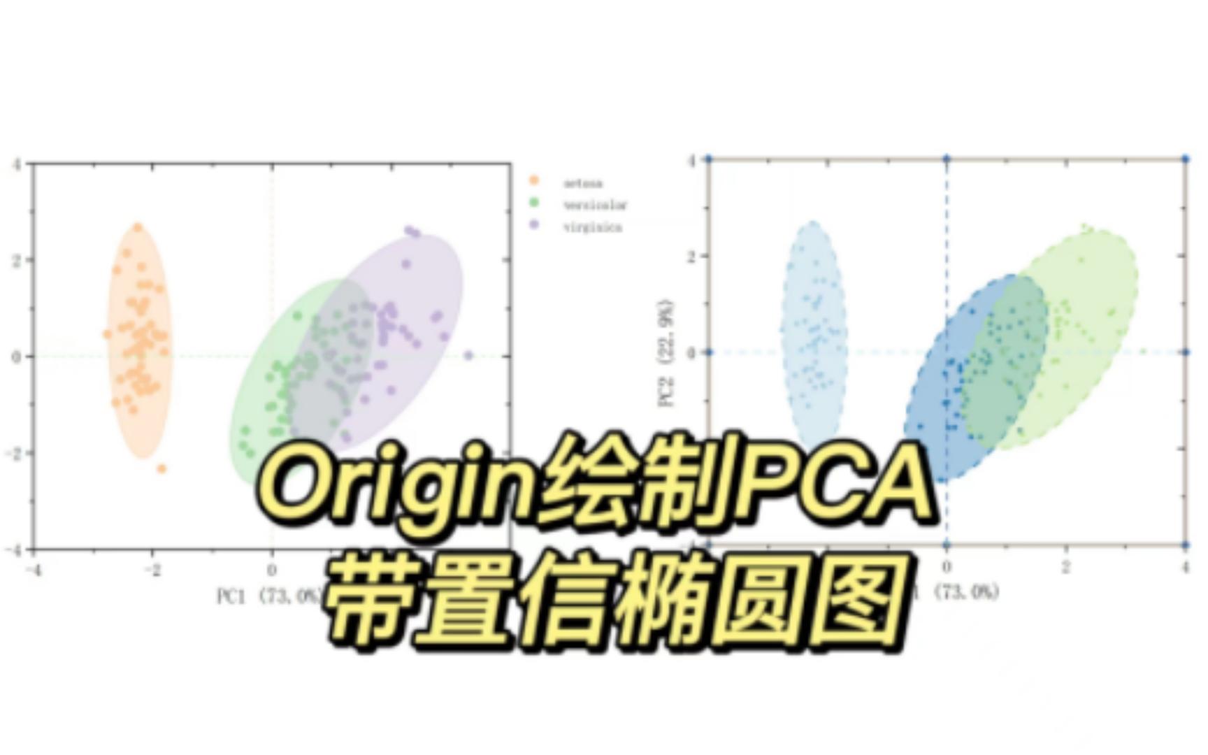 Origin绘制PCA带置信椭圆的图
