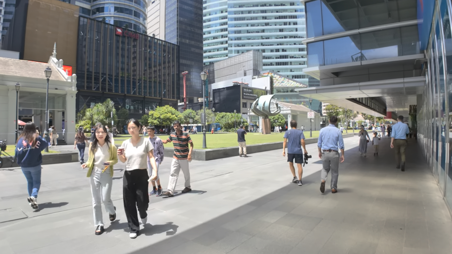 【4K超清】5月中午时分漫步游新加坡 中央商务区 拍摄日期：2024.5