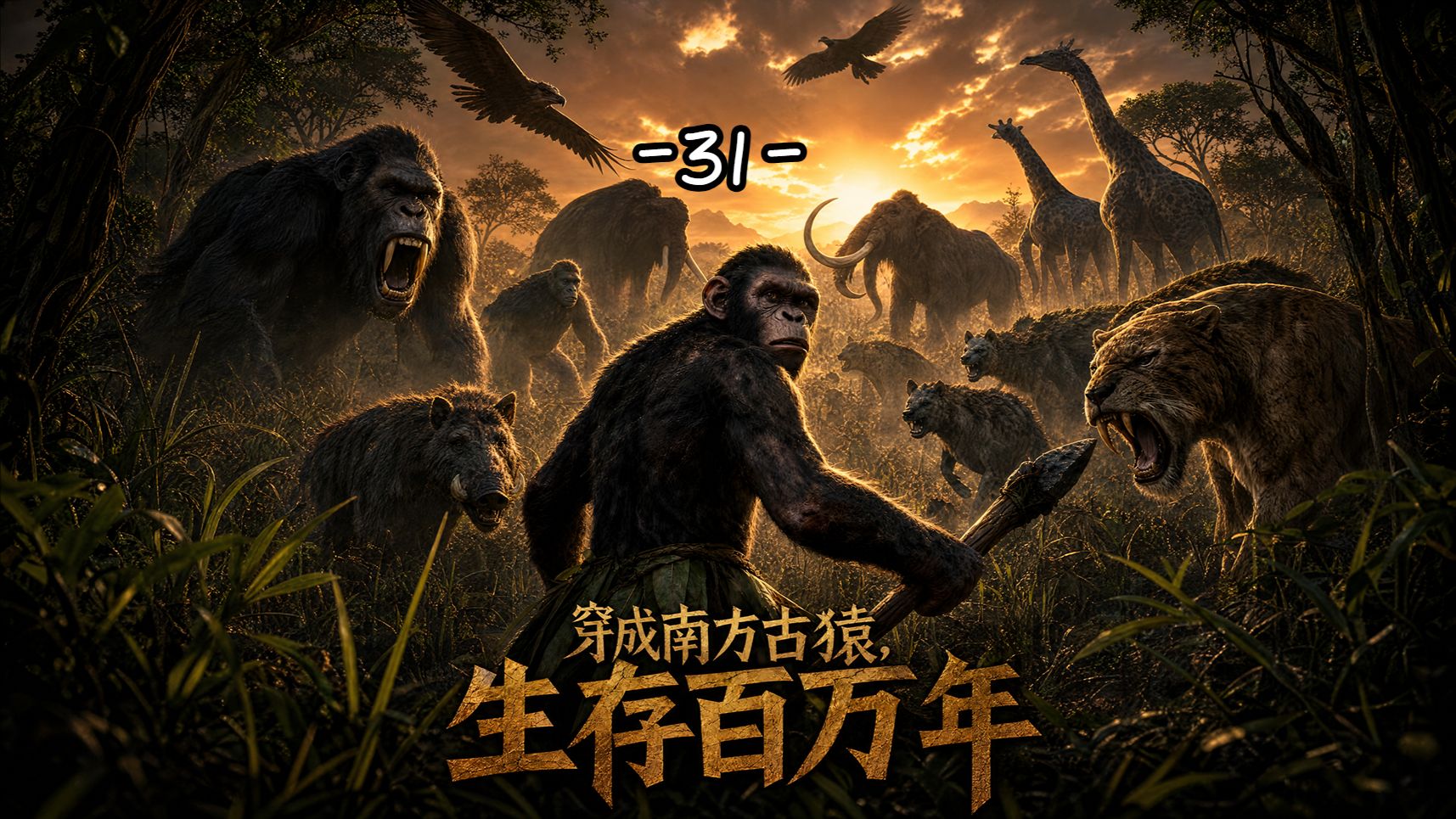 第31集：穿成南方古猿，开局落在400W年前的非洲大草原，怎么活？