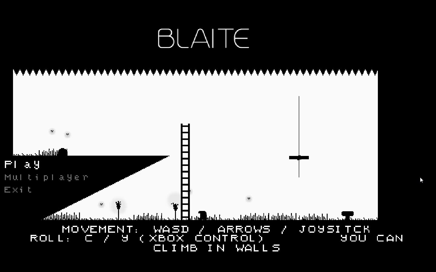 【blaite】有趣的黑白像素闯关小游戏-chapter1通关