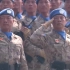 头戴蓝色贝雷帽 他们是阅兵场上唯一战斗着装的方队