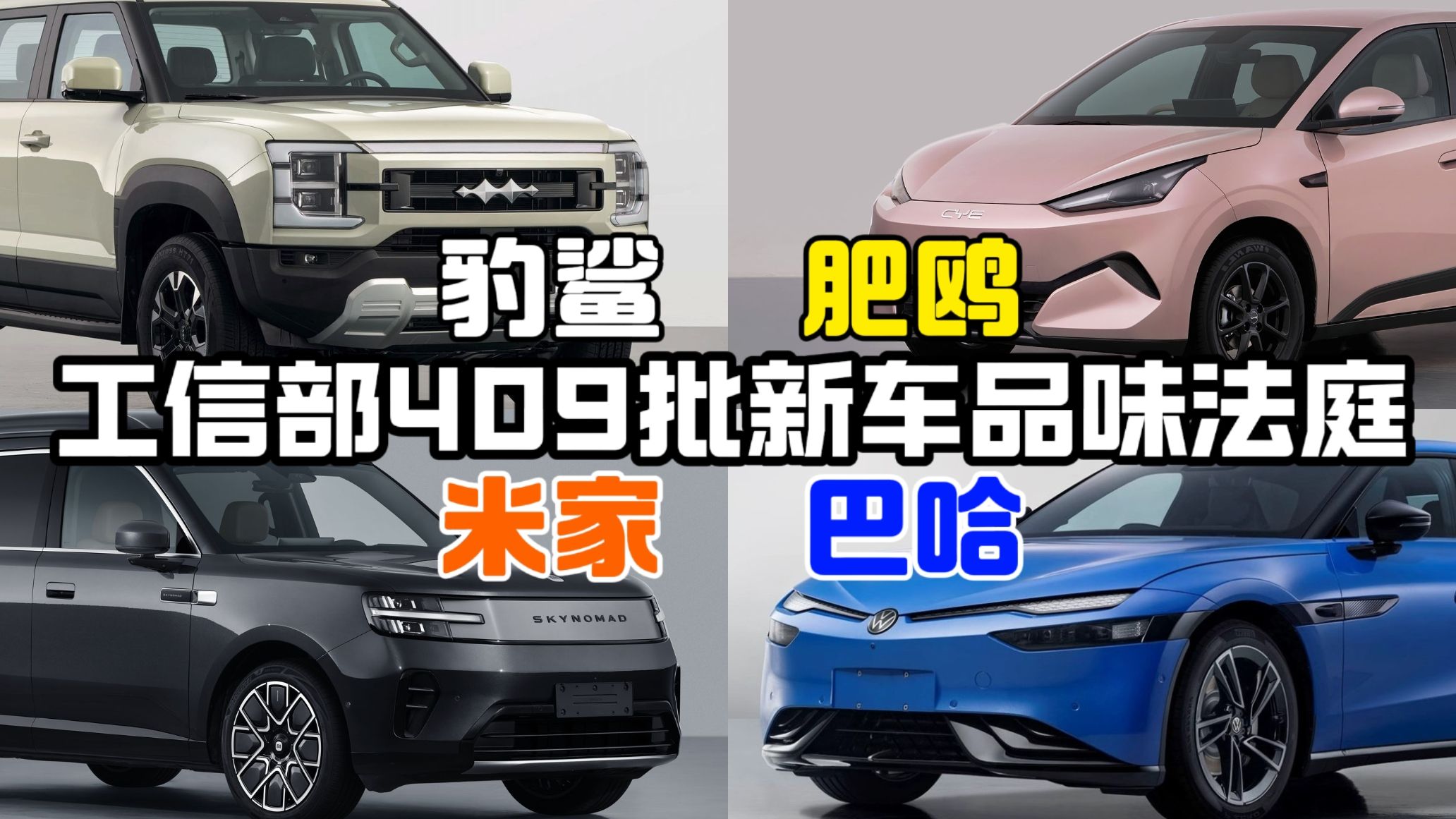 小馋猫们久等了！工信部409批新车解读【品味法庭】