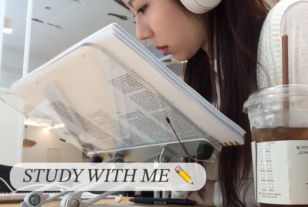 【STUDY WITH ME】和法学生rewoo在咖啡厅一起学习2个小时吧|Real Sound