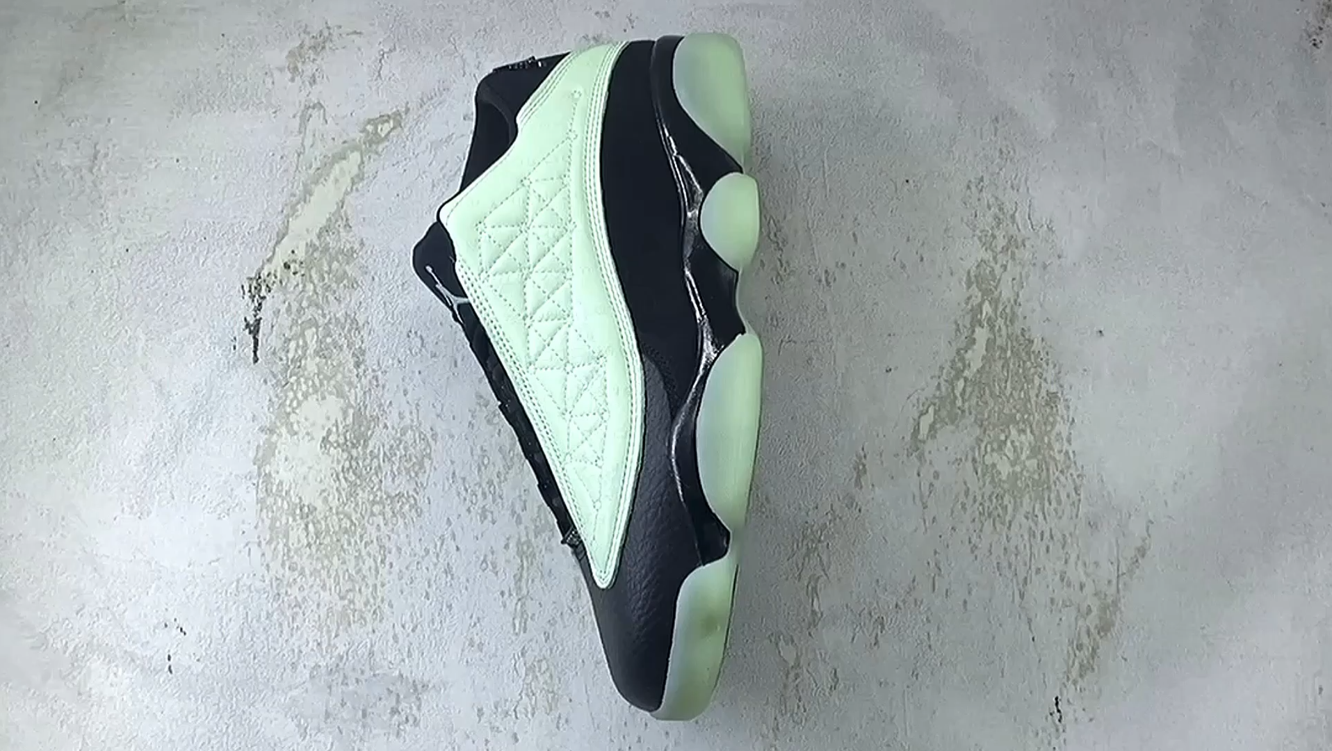 实拍视频纯原aj13夜光薄荷绿airjordan13low迈克尔乔丹aj13代复古中帮