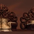 将军椅3D雕刻材质渲染