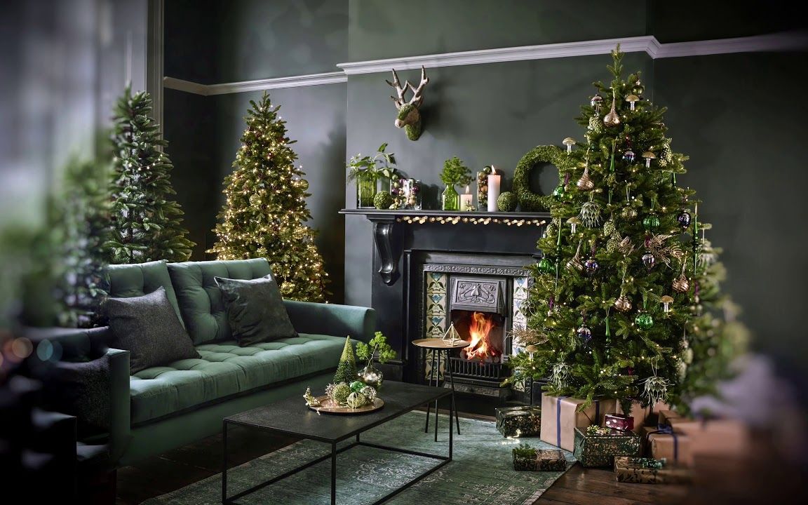 【白噪音】圣诞节和新年在家4K🎄🎼 — LoFi音乐氛围（壁炉、蜡烛、滴答作响的时钟）⏰ ）