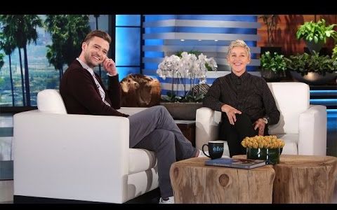 【ellenshow】justin timberlake和ellen 热唱 can"t stop the