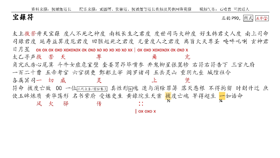 十方韵板路练习宝典：宝箓符