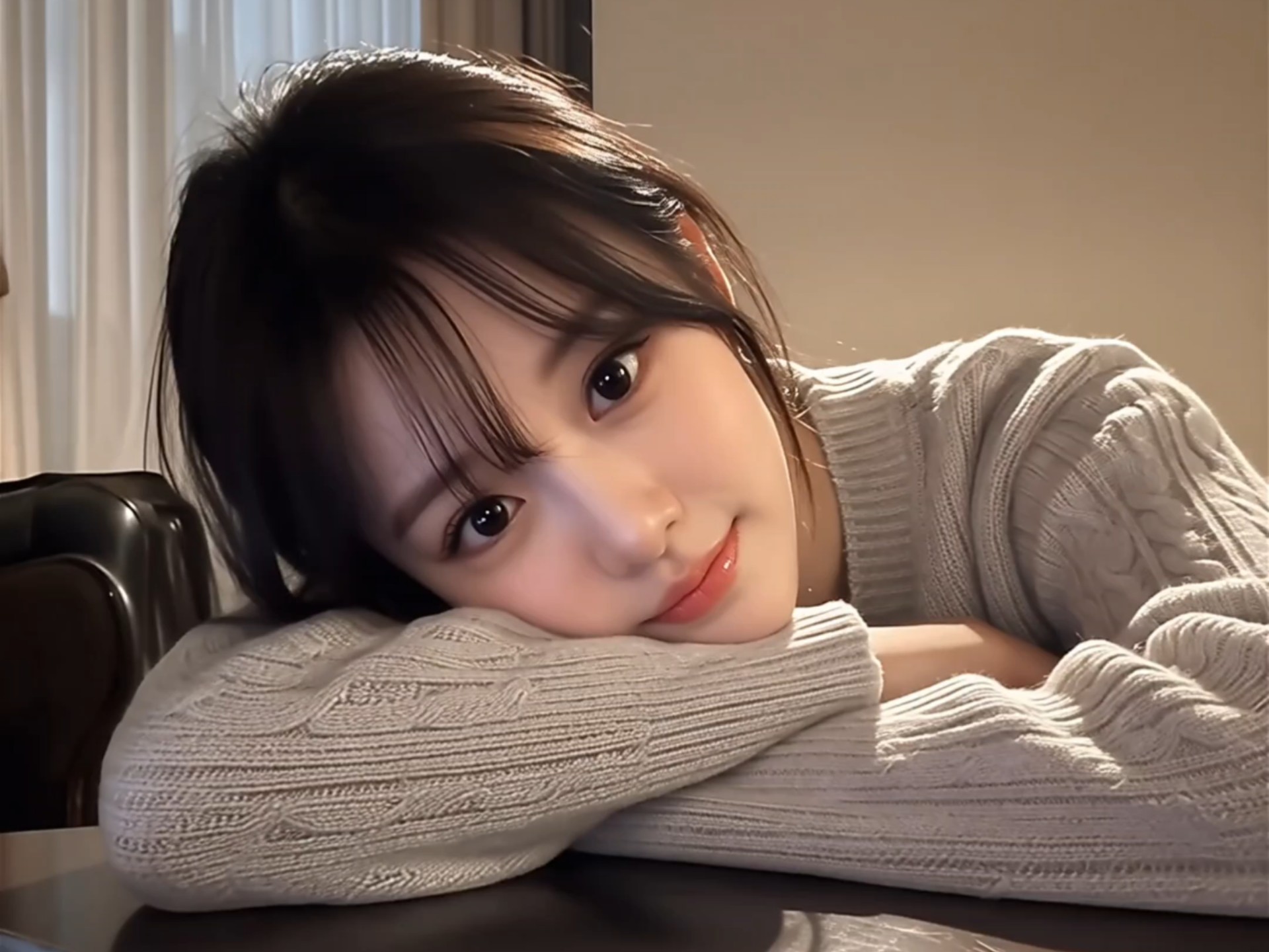 AI 女朋友趴着休息