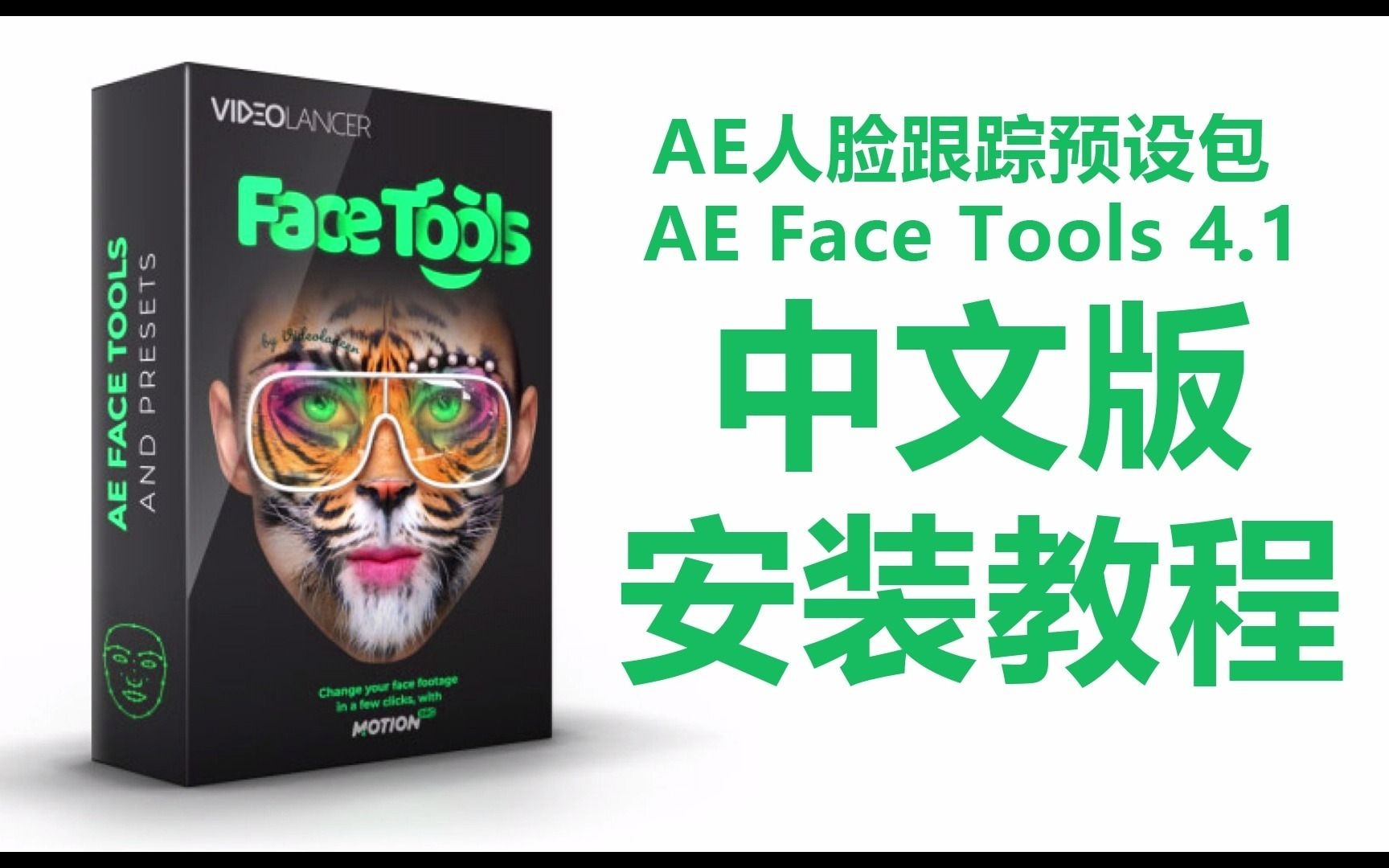 附插件下载链接！AE脸部特效/换脸插件Face tools使用教程