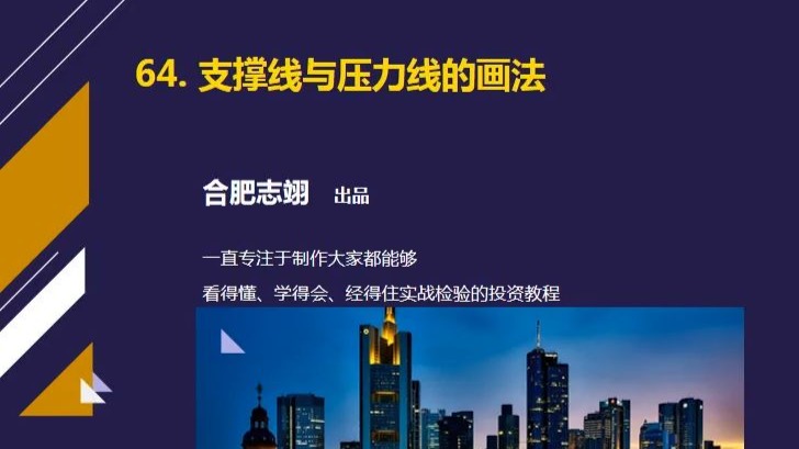 64、支撑线与压力线的画法