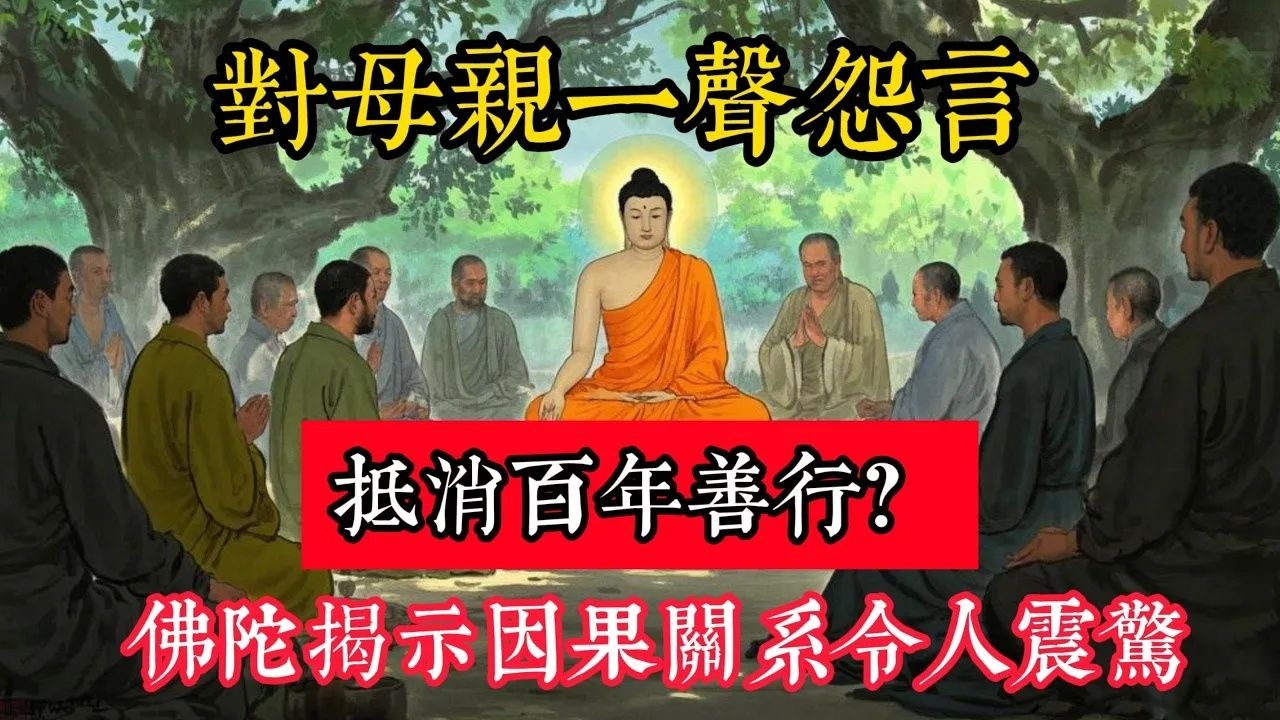 佛陀示眾：對母親一聲怨言，抵消百年善行？這個因果關系令人震驚！
