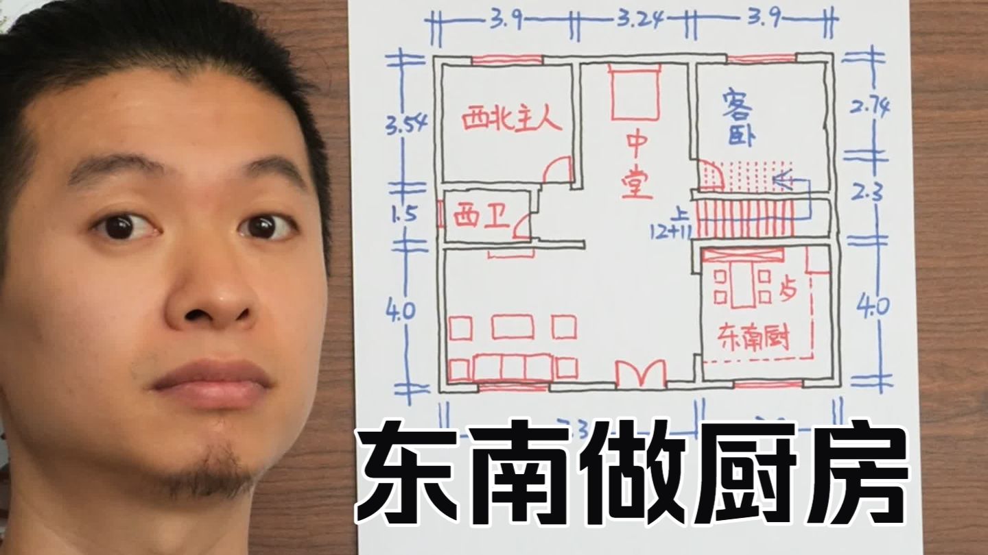农村自建房 农村的房子非常的简单！根本不需要设计师设计的，以前咱的生活习惯就是厨房在前面，现在我们画这个