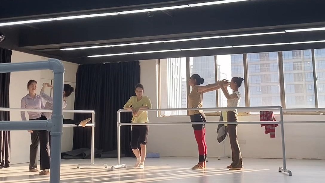【舞蹈生vlog】舞蹈基训课竖叉压脚背训练217