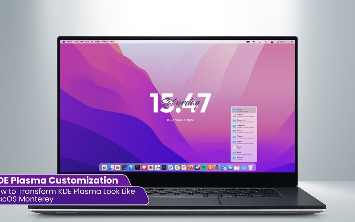 将KDE Plasma 桌面美化为 MacOS Monterey