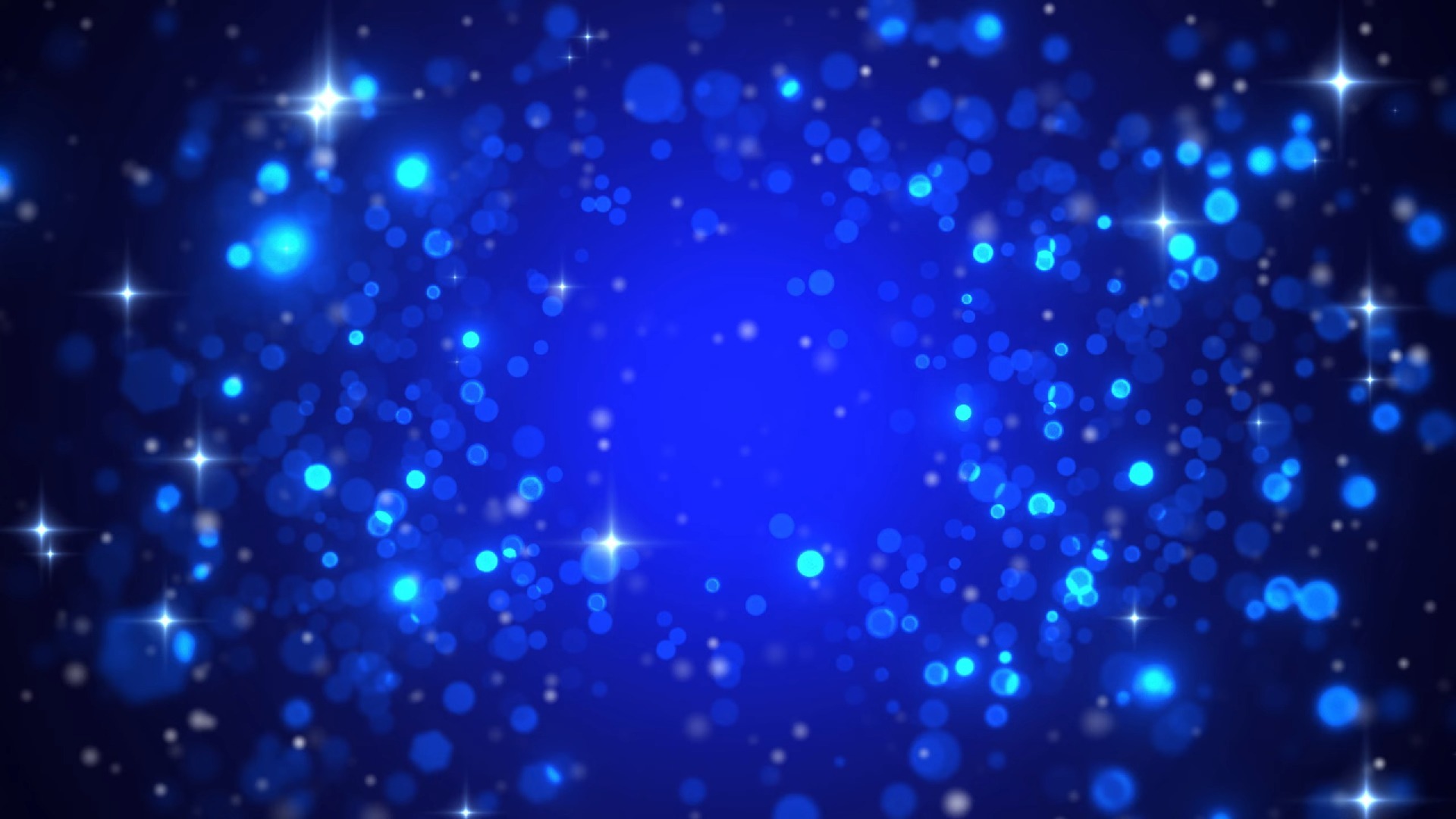 【舞台背景】15-四芒星粒子闪烁蓝色系列动态循环视频背景❤️ 浪漫梦幻舞蹈晚会年会循环动画