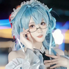 原神甘雨 Cosplay高跟蕾丝边黑丝#小眼镜也太有感觉了吧Genshin Impact Ganyu Cosplay [QCos