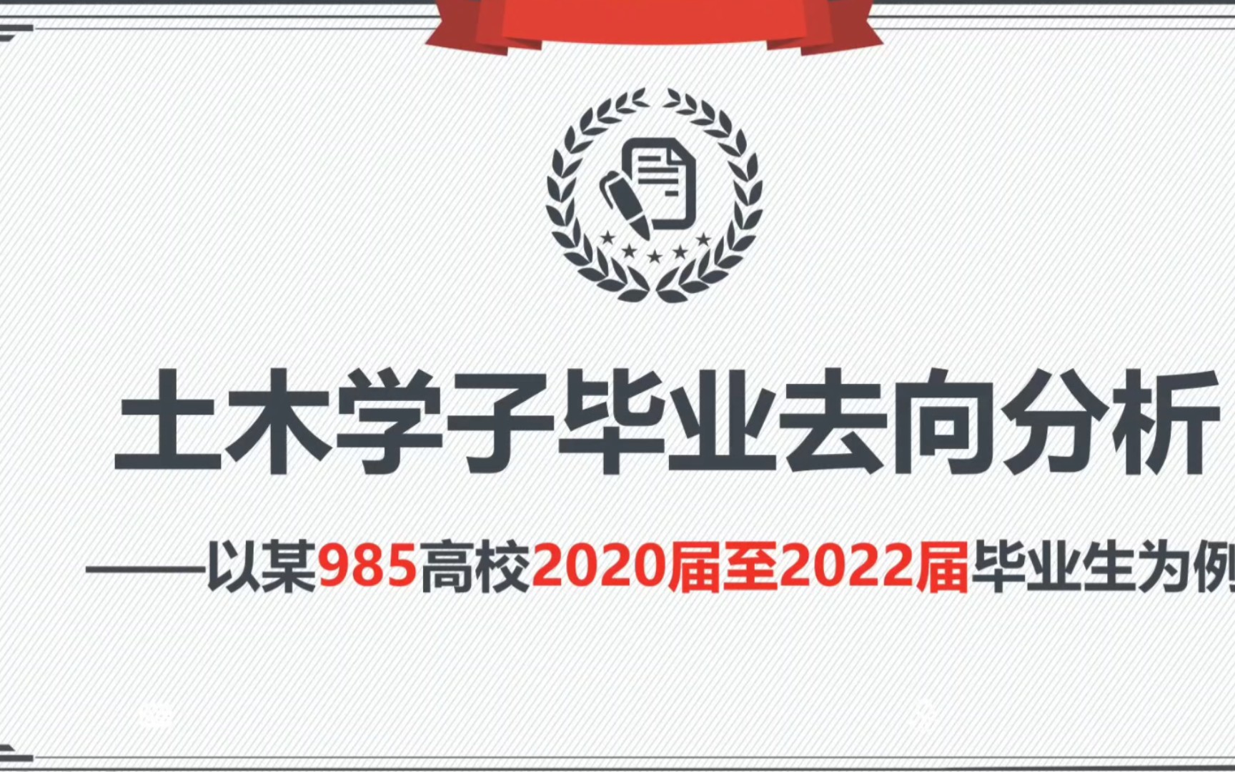 土木学子毕业去向分析(以某985高校2020届至2022届毕业生为例)哔哩哔哩bilibili