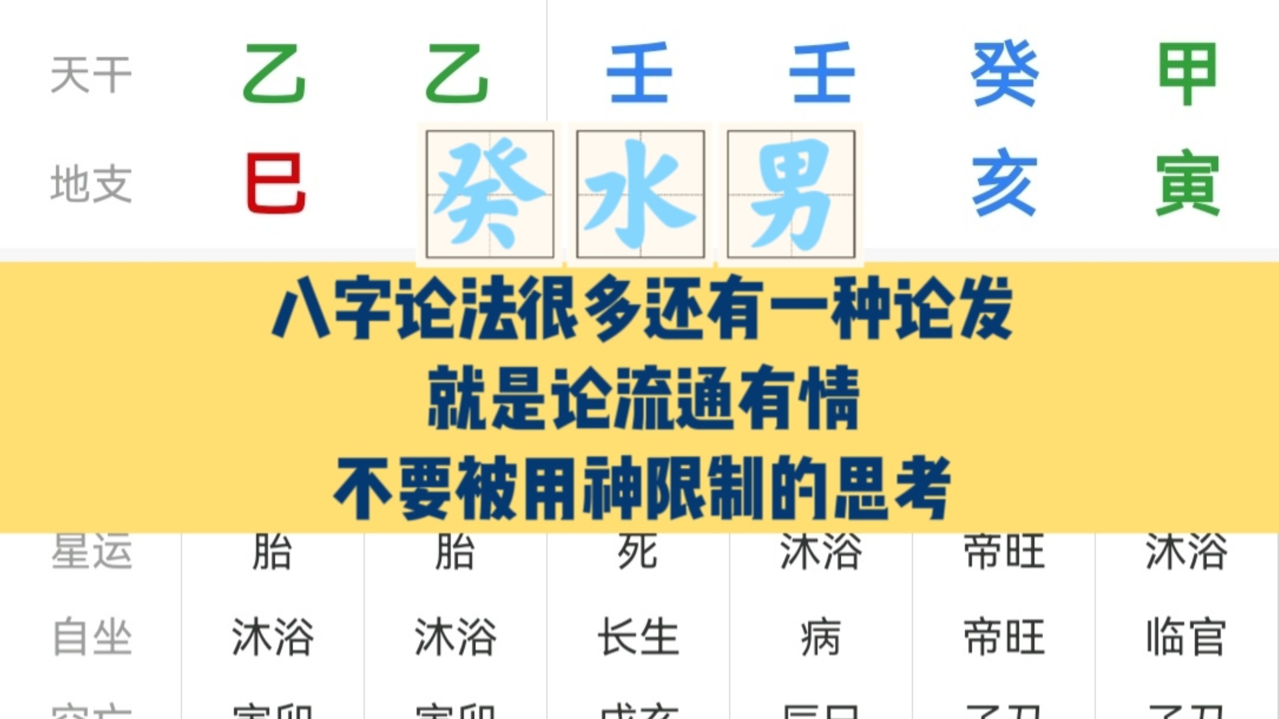 八字还有一种论法叫做流通有情