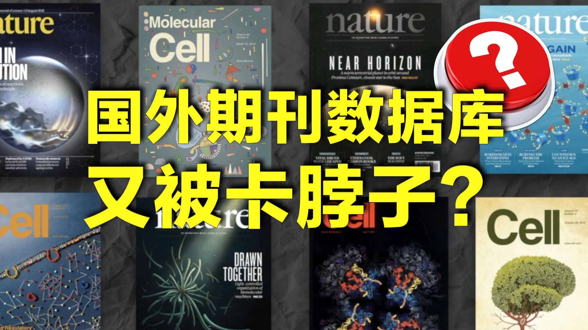 国外期刊数据库，一旦被封锁，我们连论文都查不了了，真就不买还不行？