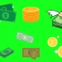 【绿幕素材】美元和硬币动画覆盖物绿幕素材免费无水印自取［1080 HD]