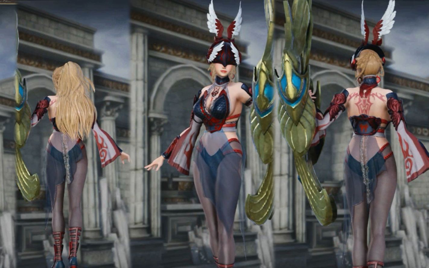 无双大蛇3雅典娜mod最终版本配套武器修改增加服装细节背部纹身黑丝