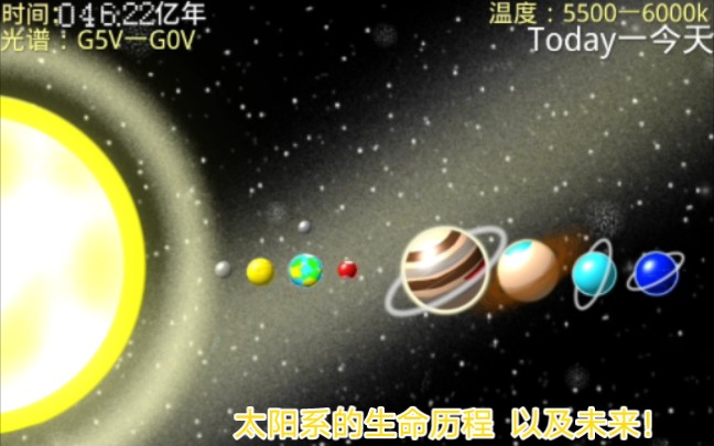 UP主第四次做太阳系生命历程，这个是加八大行星。