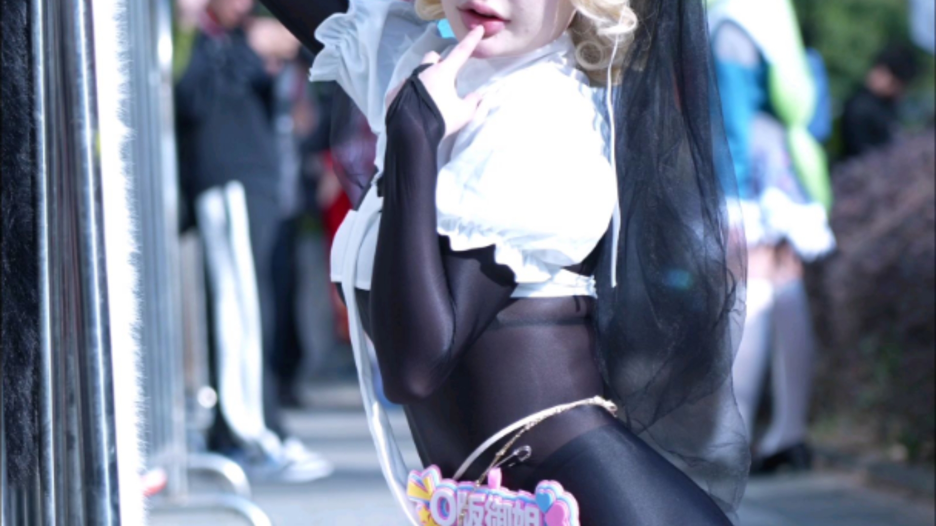 【Elegant Nun Cosplay】- High heels paired with a silk bodysuit—those legs are to die for...