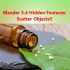 iBlender中文版插件 Scatter Blender 3.4 隐藏功能：散布对象！！！！ Blender教程