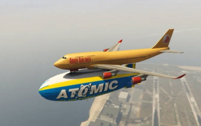 gta5 巨型客机波音747在飞艇上着陆成功 我有姿势我自豪