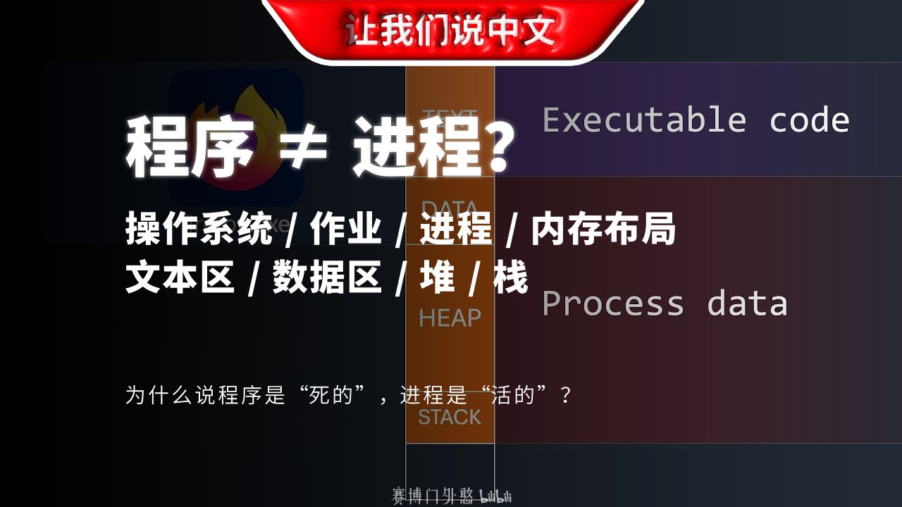 程序和进程到底啥区别？99%的程序员都可能搞混！| 计算机基础 / 操作系统 / 内存布局