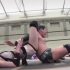 日本模特摔跤比赛，赤井沙希姐妹花被疯狂蹂躏，但最终竟然获胜