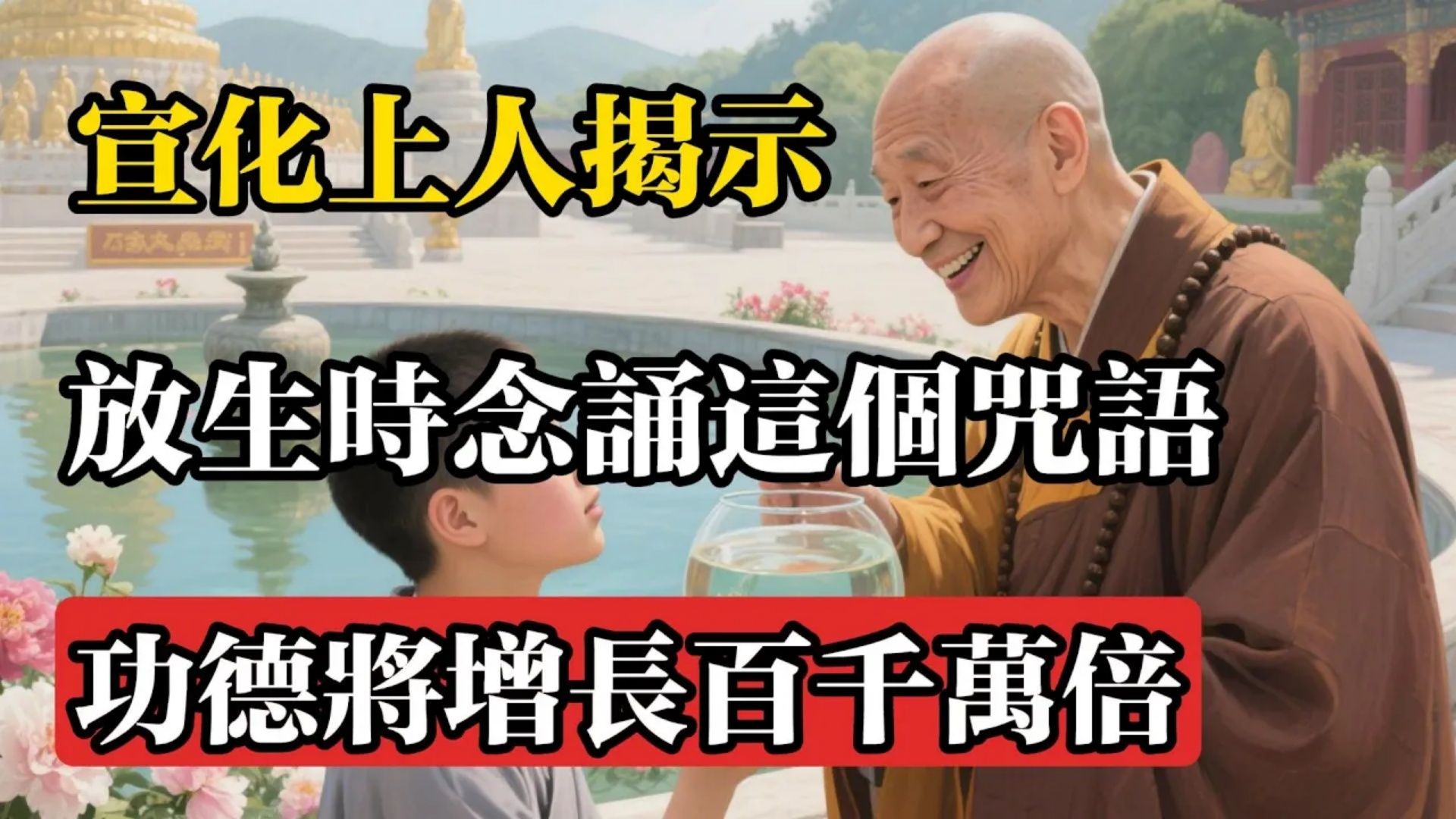 宣化上人揭示：放生時念誦這個咒語，功德將增長百千萬倍#放生功德 #佛教智慧 #宣化上人#佛教 #佛法 #佛教玄學 #佛教智慧 #佛學知識 #佛學智慧 #修心修行