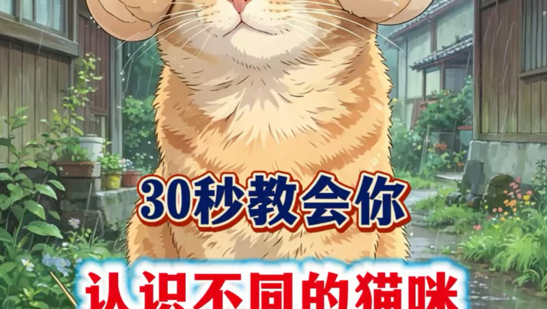 30秒教会你认识不同的猫咪